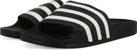 adidas wit zwart slippers|adidas 3 strips sandalen.